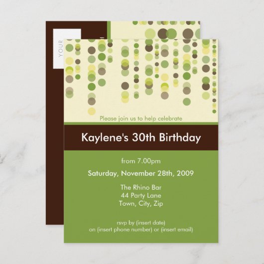 UITNODIGING VERJAARDAGSFEEST:: discotek 4 (Voorkant / Achterkant)