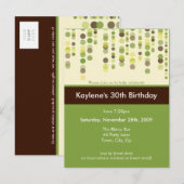 UITNODIGING VERJAARDAGSFEEST:: discotek 4 Briefkaart (Voorkant / Achterkant)