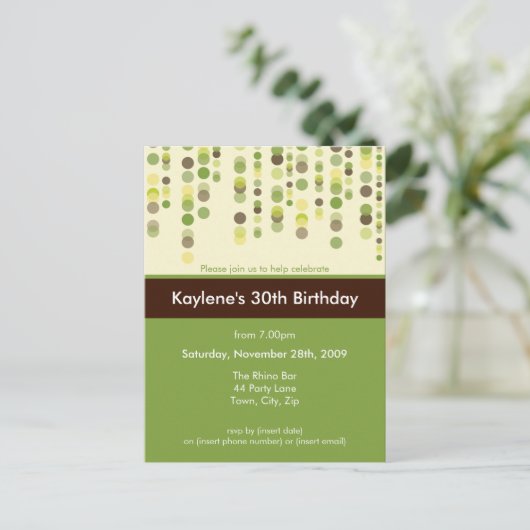 UITNODIGING VERJAARDAGSFEEST:: discotek 4 Briefkaart (Staand voorkant)