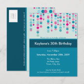 UITNODIGING VERJAARDAGSFEEST:: discotek 5 Briefkaart (Voorkant / Achterkant)