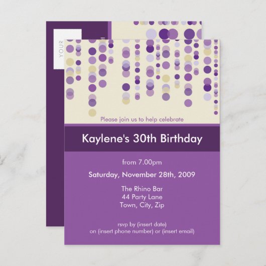 UITNODIGING VERJAARDAGSFEEST:: discotek 7 (Voorkant / Achterkant)