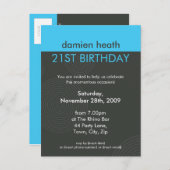 UITNODIGING VERJAARDAGSFEEST:: dynamische centric (Voorkant / Achterkant)