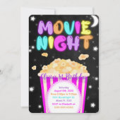 Uitnodiging verjaardagsfeest filmavond (Voorkant)