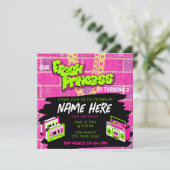 Uitnodiging verjaardagsfeest Fresh Princess (Staand voorkant)