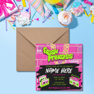 Uitnodiging verjaardagsfeest Fresh Princess