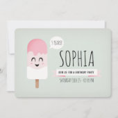 Uitnodiging Verjaardagsfeest Meisje Schattige Retr (Voorkant)