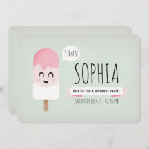 Uitnodiging Verjaardagsfeest Meisje Schattige Retr