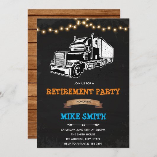 Uitnodiging  verjaardagsfeestdag (Voorkant / Achterkant)