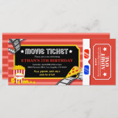 Uitnodiging verjaardagsfeestje filmavond (Voorkant / Achterkant)