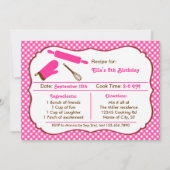 Uitnodiging verjaardagsfeestje koken (Voorkant)