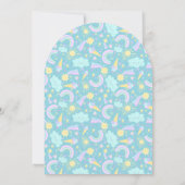 Uitnodiging verjaardagsfeestje met eenhoorn. (Achterkant)