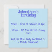 Uitnodiging verjaardagsfeestje Red Rosella Papegaa (Achterkant)