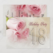 Uitnodiging verjaardagsfeestje voor 18 jaar (Voorkant / Achterkant)