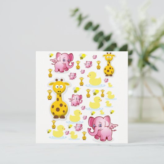 Uitnodiging Verjaardagskaart (Staand voorkant)