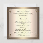 Uitnodiging Verlovingsglamour Crème Goud Bloemig (Achterkant)