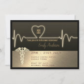 Uitnodiging Verpleegkundige Pensioen - Zwart Goude (Voorkant)