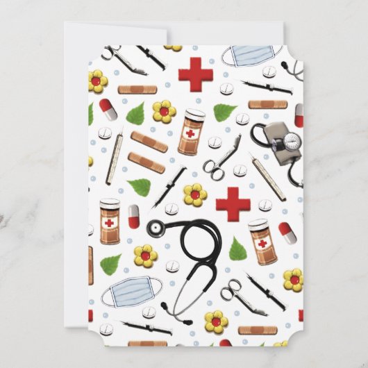 Uitnodiging verpleegsters afstudeerfeest (Achterkant)