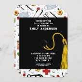 Uitnodiging verpleegsters afstudeerfeest (Voorkant / Achterkant)