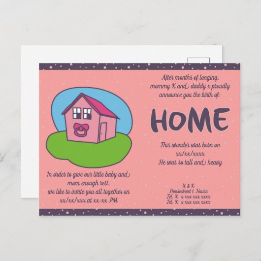 Uitnodiging - verwarming van het huishouden (Voorkant / Achterkant)