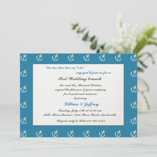 Uitnodiging via ankergrens (Staand voorkant)