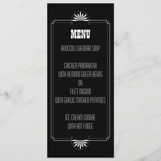 Uitnodiging via het theater Ticket Wedding-menu (Voorkant)