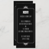 Uitnodiging via het theater Ticket Wedding-menu (Voorkant / Achterkant)