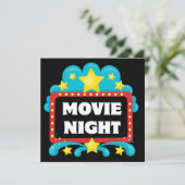 Uitnodiging via Movie Night Theme Party (Staand voorkant)