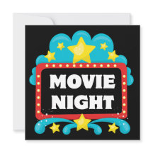 Uitnodiging via Movie Night Theme Party