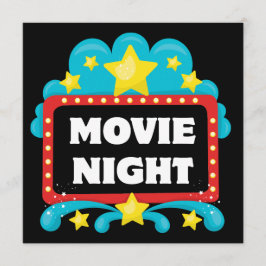 Uitnodiging via Movie Night Theme Party