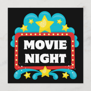 Uitnodiging via Movie Night Theme Party