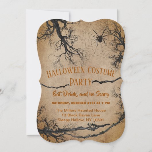 Uitnodiging via Twisted Tree Halloween (Voorkant)