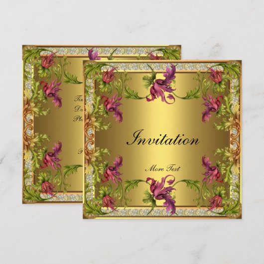 Uitnodiging  Victoriaans Lijst (Voorkant / Achterkant)