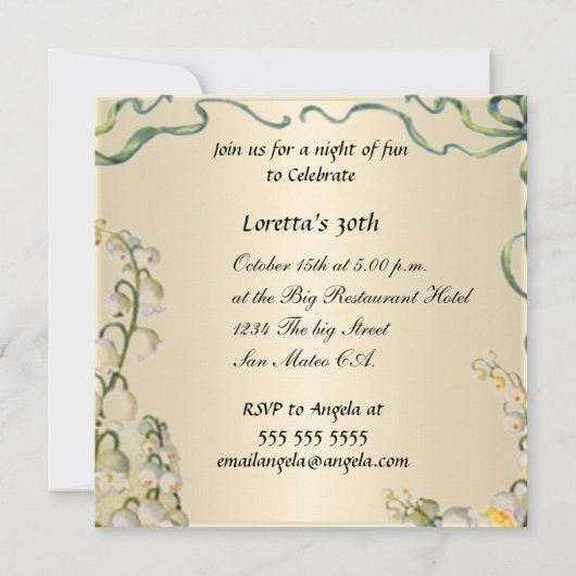 Uitnodiging Victoriaans  Rozen van Florence (Achterkant)