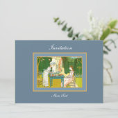 Uitnodiging  Victoriaans Tea Partij (Staand voorkant)