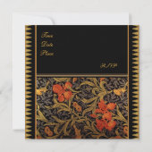 Uitnodiging  Victoriaans William Morris (Achterkant)