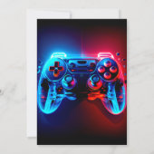 Uitnodiging videospelpartij (Achterkant)