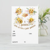 Uitnodiging Vier Bijen (Staand voorkant)