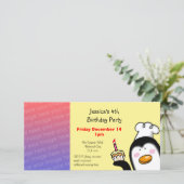 Uitnodiging vierde verjaardag ( verjaardagstaart ) (Staand voorkant)