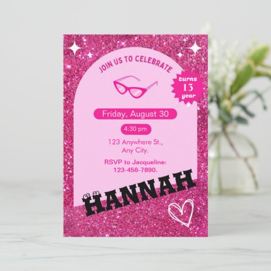 Uitnodiging vieren & verjaardag (Staand voorkant)