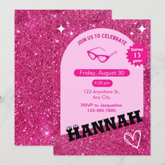 Uitnodiging vieren & verjaardag (Voorkant / Achterkant)