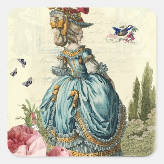 uitnodiging (vierkant) vierkante sticker (Voorkant)