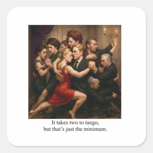 Uitnodiging Vierkante Sticker (Voorkant)