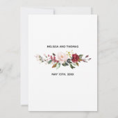 Uitnodiging Vintage Roos Save The Date (Achterkant)