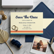 Uitnodiging 'Vintage Vibes Save the Date'