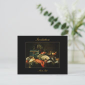 Uitnodiging Vintage Victoriaans Eetfestijn (Staand voorkant)