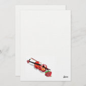 Uitnodiging Viool met een Roos (Voorkant / Achterkant)