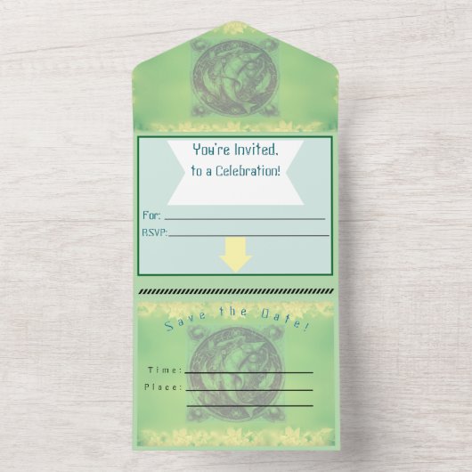 Uitnodiging Vissen Horoscoop Thema (Binnen)