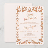 Uitnodiging Viva La Novia Afscheid van de Bruid (Voorkant / Achterkant)