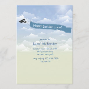 Uitnodiging vliegtuigbanner