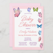 Uitnodiging vlinder bewerkbaar (Voorkant / Achterkant)